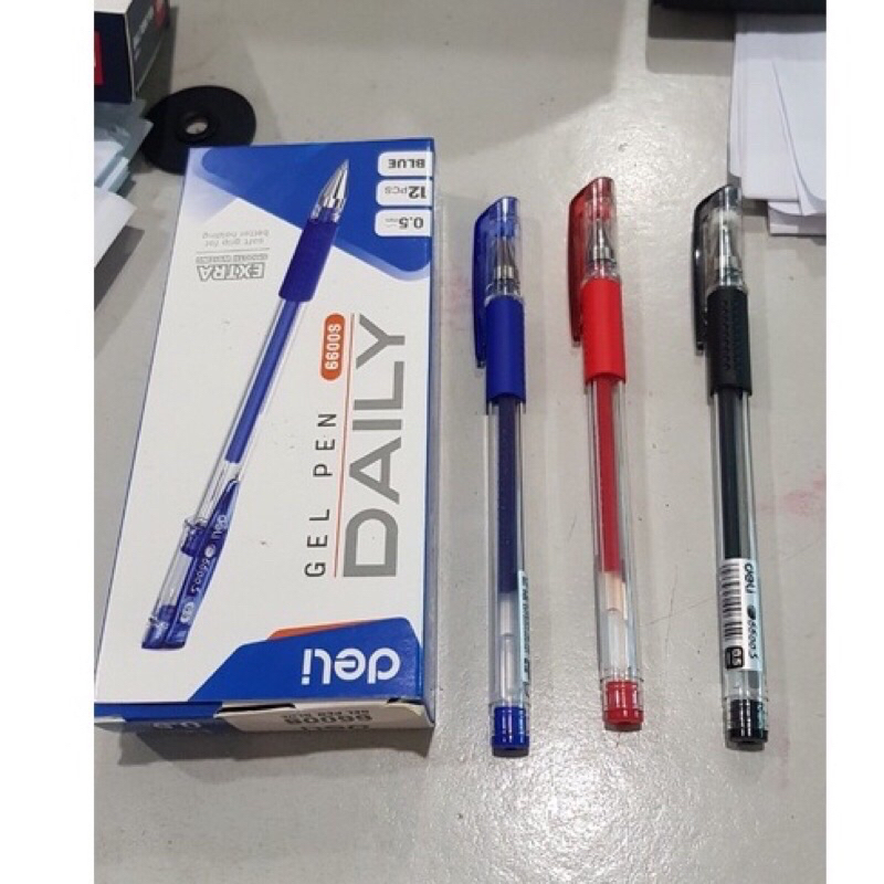 Hộp 12 Bút gel nước deli mã 6600S