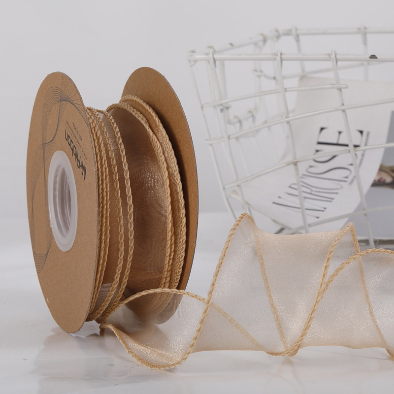 Ruy băng bản rộng 4cm  Voan viền sóng bọc quà tặng, ruy băng đẹp giá rẻ