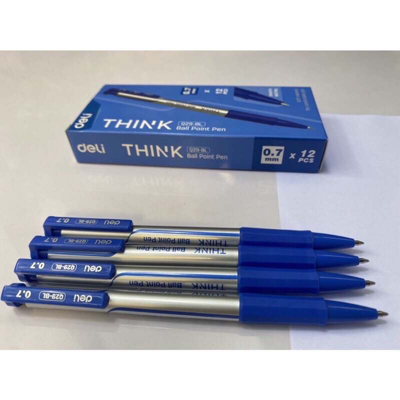 Hộp 12 bút bi nét to 0.7 deli Q29 viết cực trơn