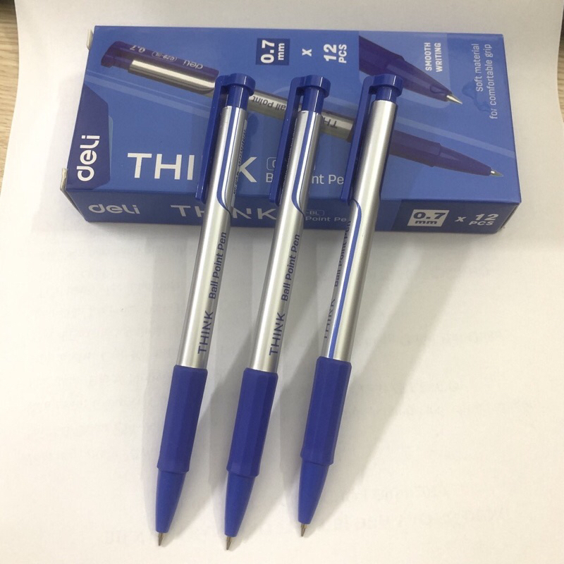 Hộp 12 bút bi nét to 0.7 deli Q29 viết cực trơn