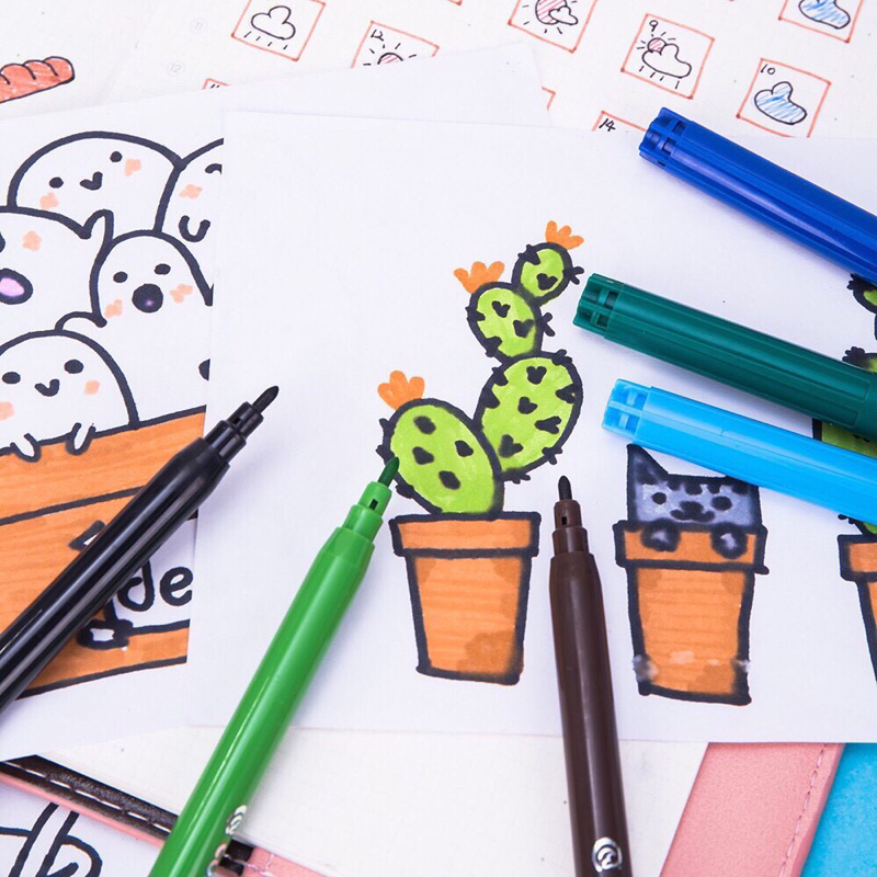 Bút lông màu deli cao cấp 12/18/24 màu