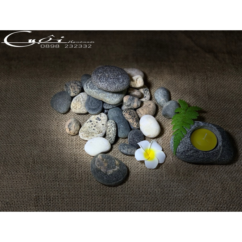Đá cuội nhỏ mix size hàng chọn tay đẹp dùng rải nền,trang trí...