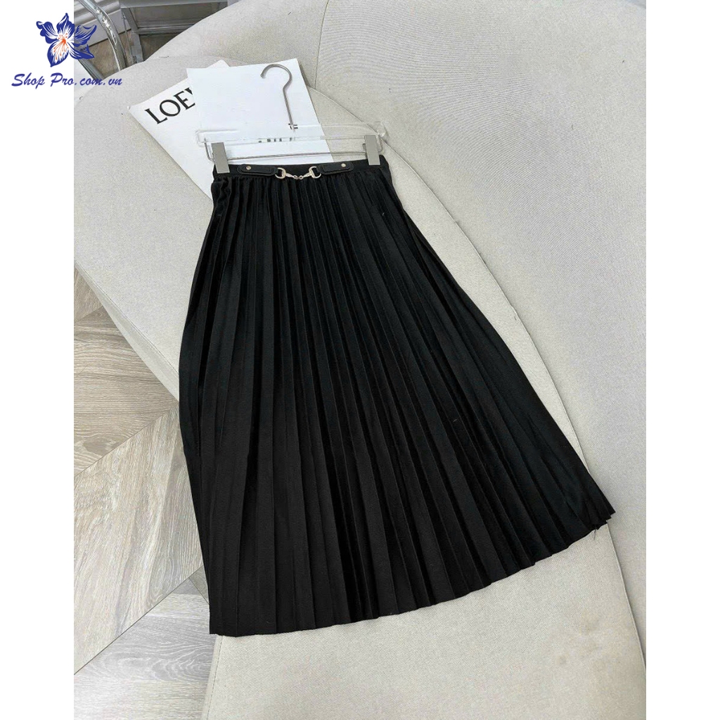 Chân Váy Xếp Ly Dáng Dài 72cm Cạp Chun Có Mặt Đai Khóa Shop Pro mã CV1129