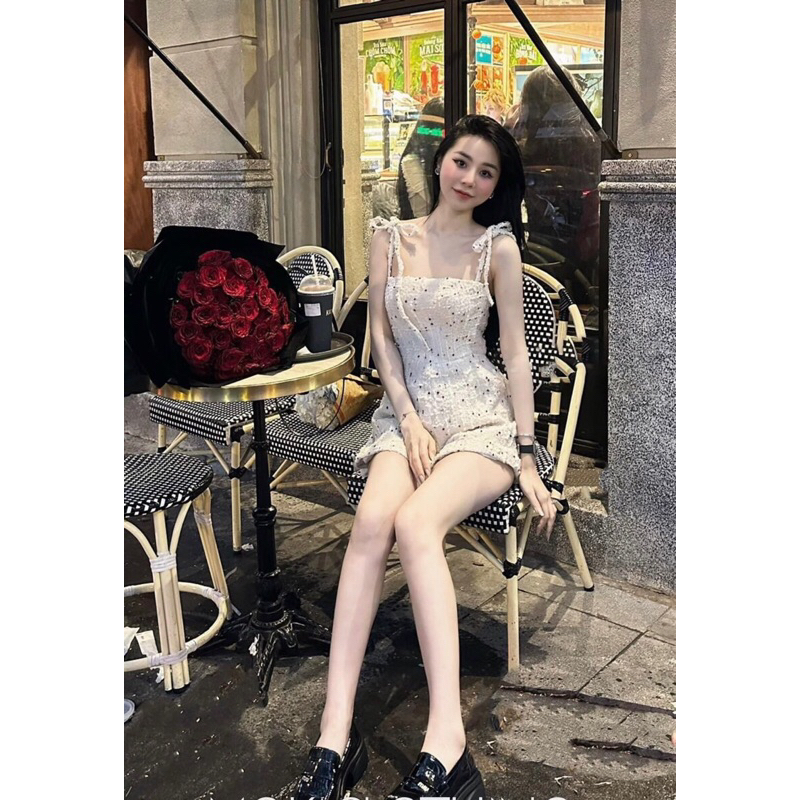 Jump short bố chấm bi 2 dây hàng thiết kế - y hình