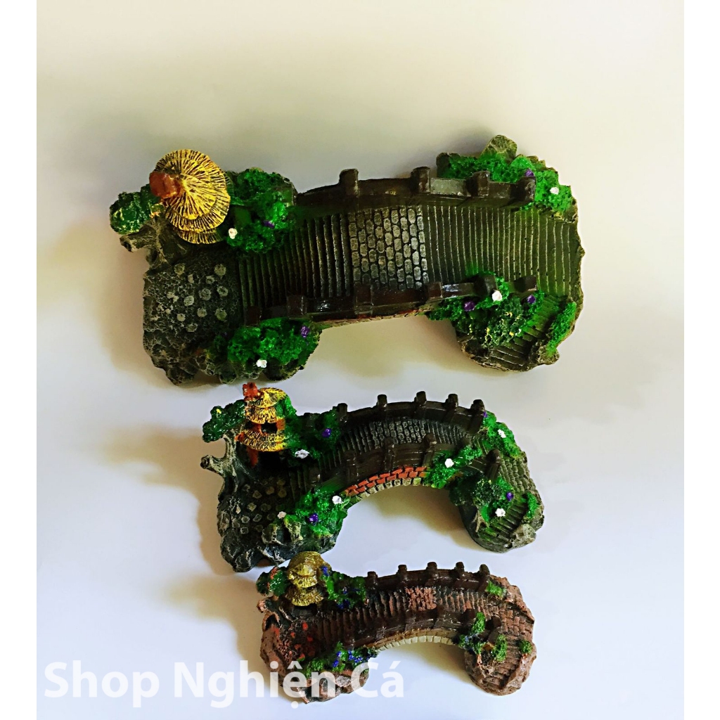 Mô Hình Hòn Non Bộ Trang Trí Cầu Cảnh Trang Trí Bể Cá Hồ Thủy Sinh -  Cây Cầu Cảnh Giả Đá Trang Trí Bể Cá