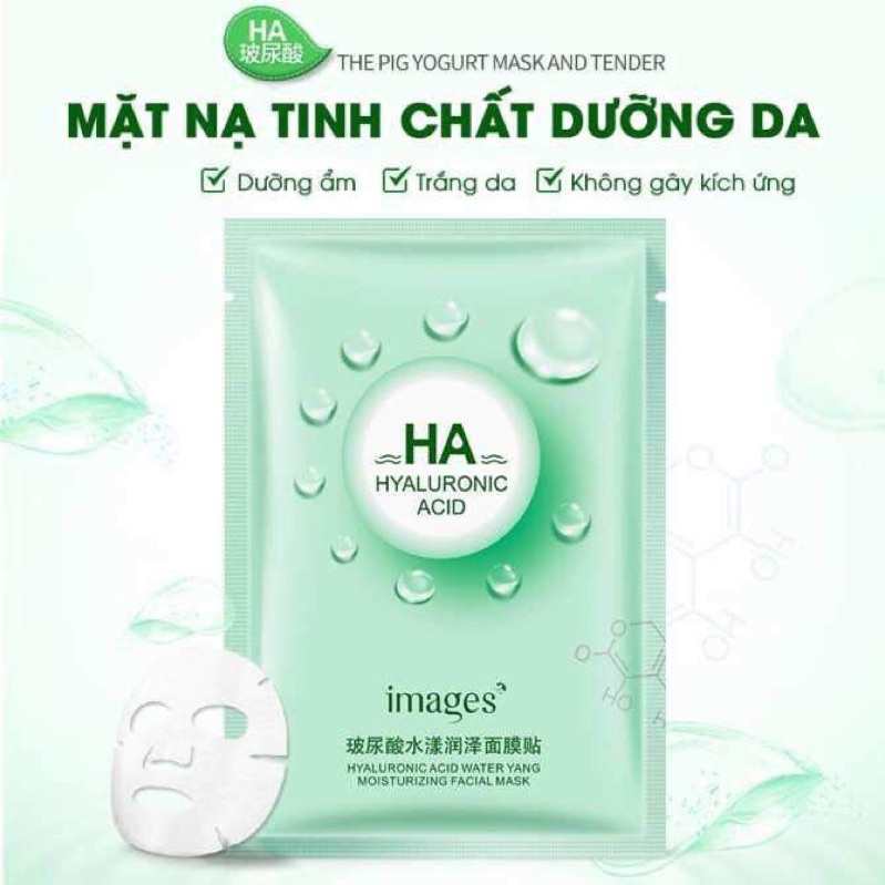 Mặt nạ Cấp Ẩm Dưỡng Trắng HA Hyaluronic Acid Images HA Hyaluronic Acid Super Smooth Moisture Mask