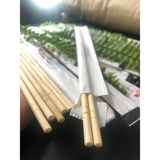 [Giá Sỉ]  Đũa tre 5.5*20cm bọc giấy xuất Đức dư (100 đôi)