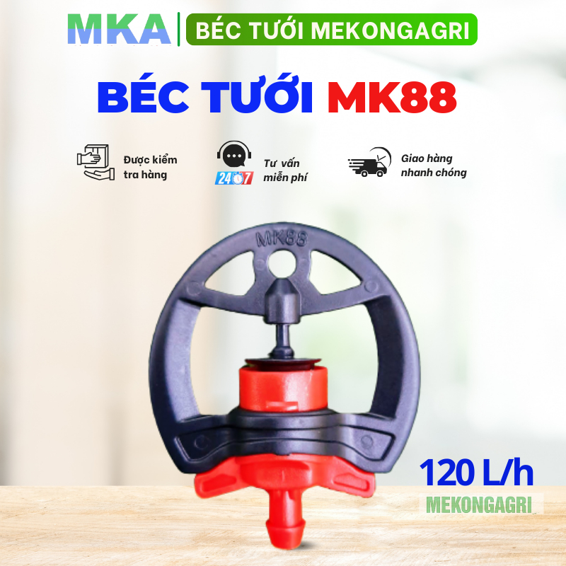 Béc tưới cây phun mưa MK88 120 L/h Mekongagri (bộ 1-5 béc)