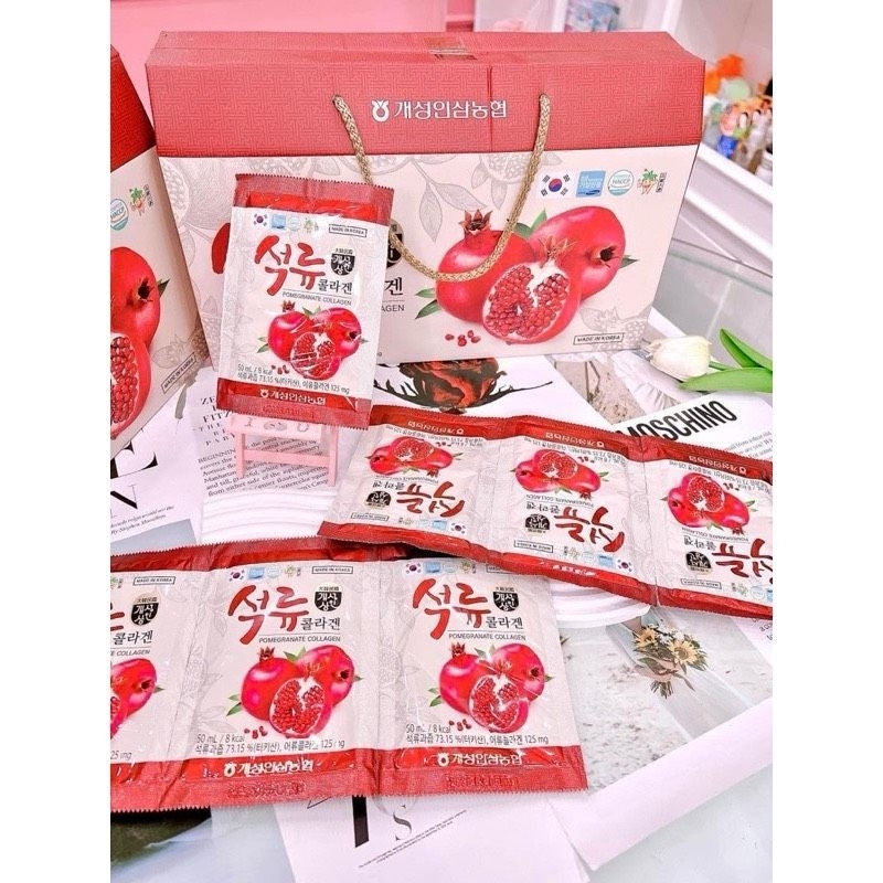 Nước Collagen lựu đỏ Hàn Quốc hộp 30 gói