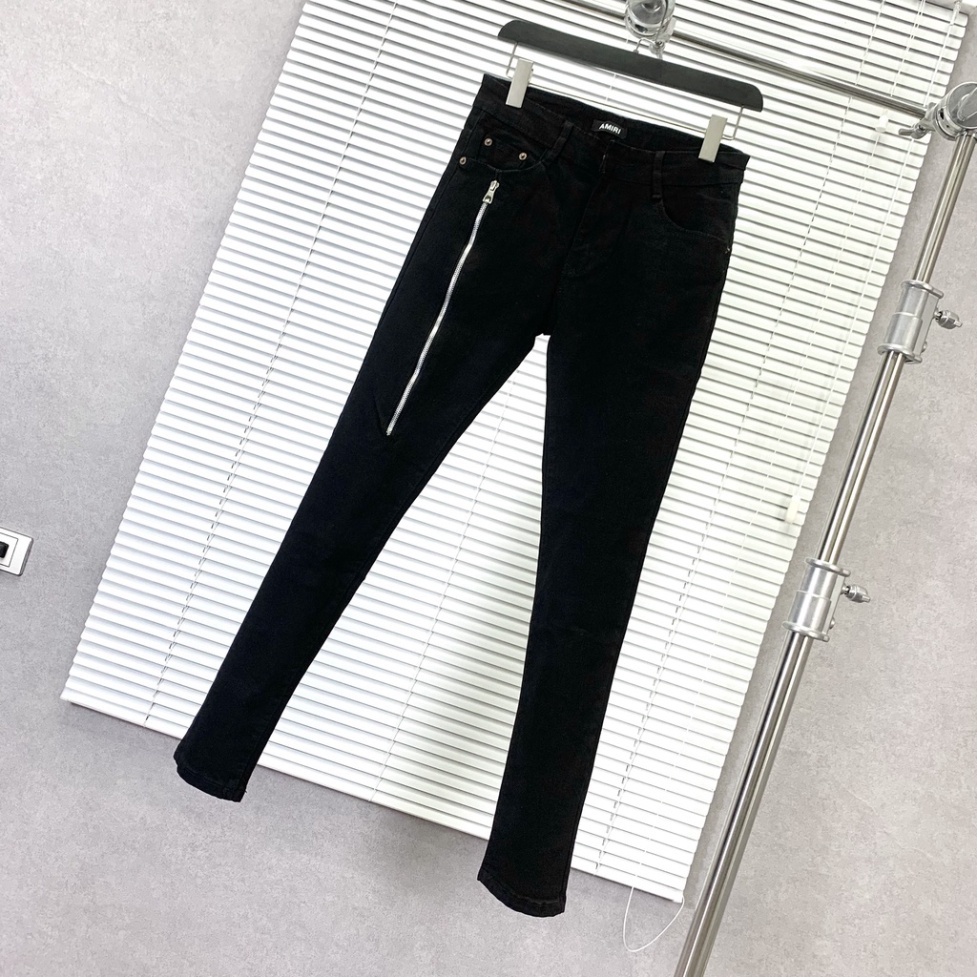 Quần Jeans Nam Đen SlimFit Có Khóa Zip Chạy Dọc Đùi Phong Cách Thời Thượng HOT 2023 BN11