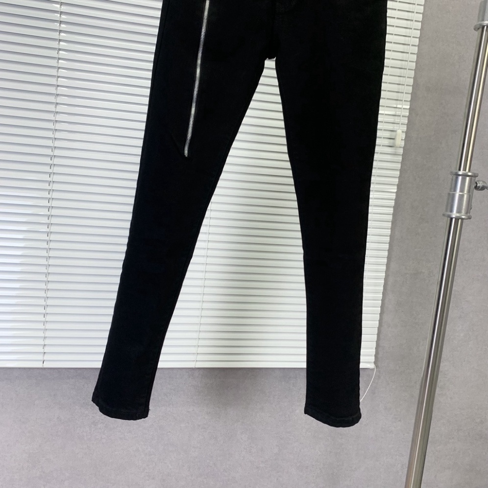 Quần Jeans Nam Đen SlimFit Có Khóa Zip Chạy Dọc Đùi Phong Cách Thời Thượng HOT 2023 BN11