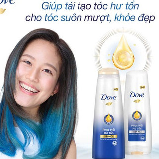Bộ dầu gội + kem xả dove phục hồi hư tổn -