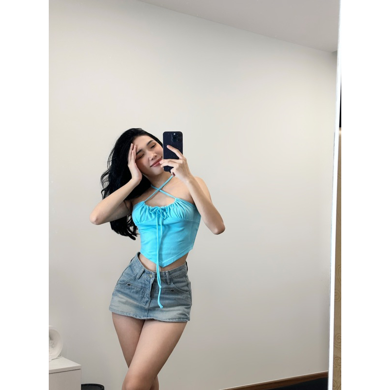 Áo Hai Dây Cổ Yếm Ôm Dáng TOLOVI’S