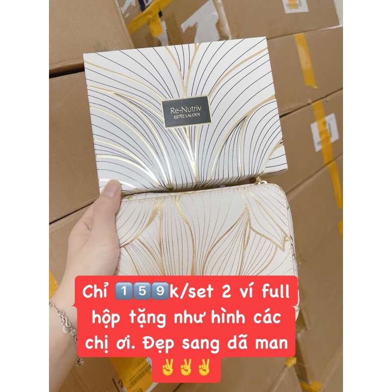 Set 2 túi gift Es.tee Lauder đựng đồ makeup
