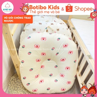 Vỏ Gối Chống trào ngược ( vỏ gối thay thế ) ANCHEE chất liệu xốp gân cao cấp mềm mại cho bé BOTIBO KIDS