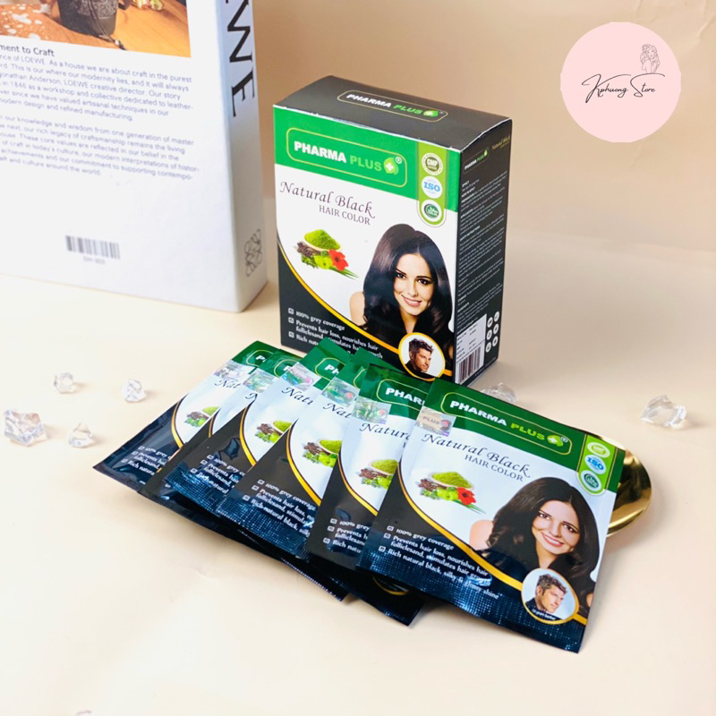 💖 NHUỘM TÓC ĐEN THẢO D ƯỢC TỪ THIÊN NHIÊN PHARMA PLUS BLACK HAIR COLOR