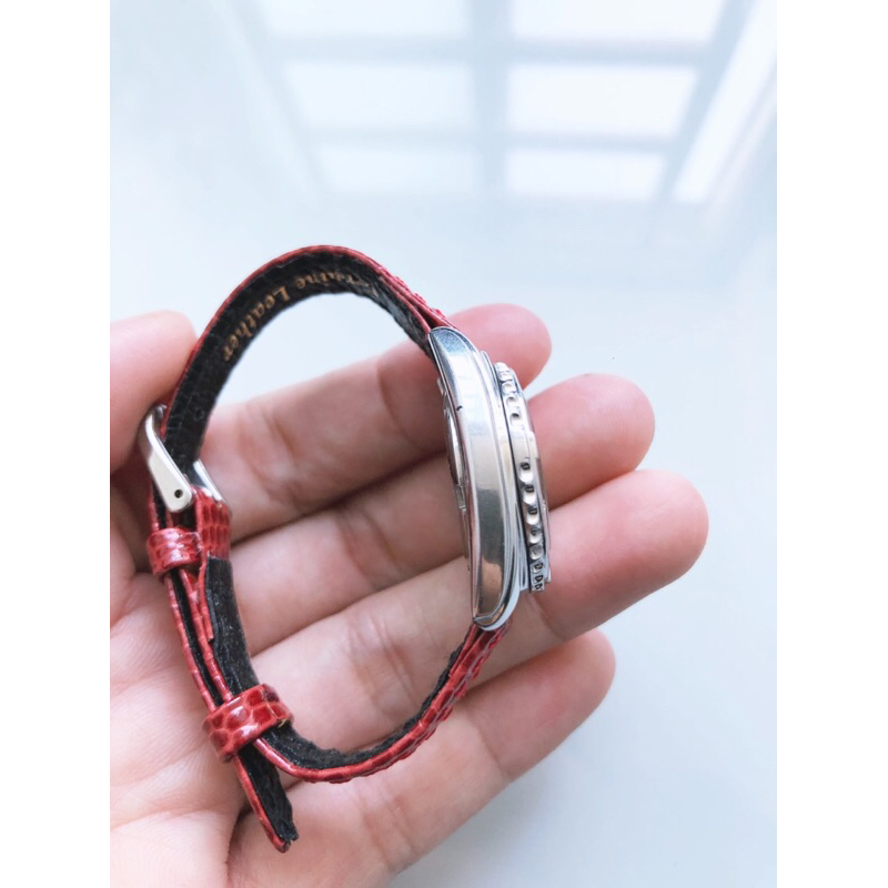 Đồng hồ nữ dây da xinh máy pin 2hand vintage - Nicole - size 28mm