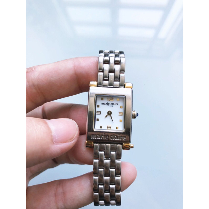Đồng hồ nữ xinh máy pin 2hand vintage - Marie claire 20x30mm