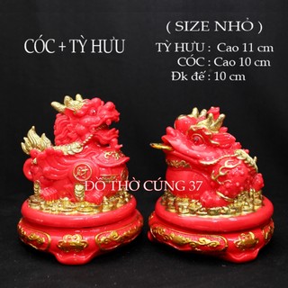 [ GIÁ 1 CẶP -  Size nhỏ ]  CÓC + TỲ HƯU phong thủy [ Bột đá + composite ]