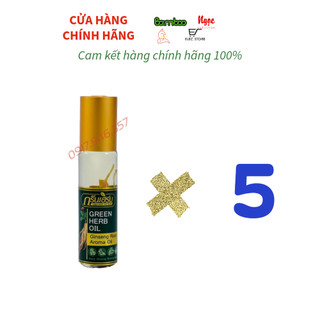 Bộ 5 chai dầu gió gingsen nhân sâm thái lan