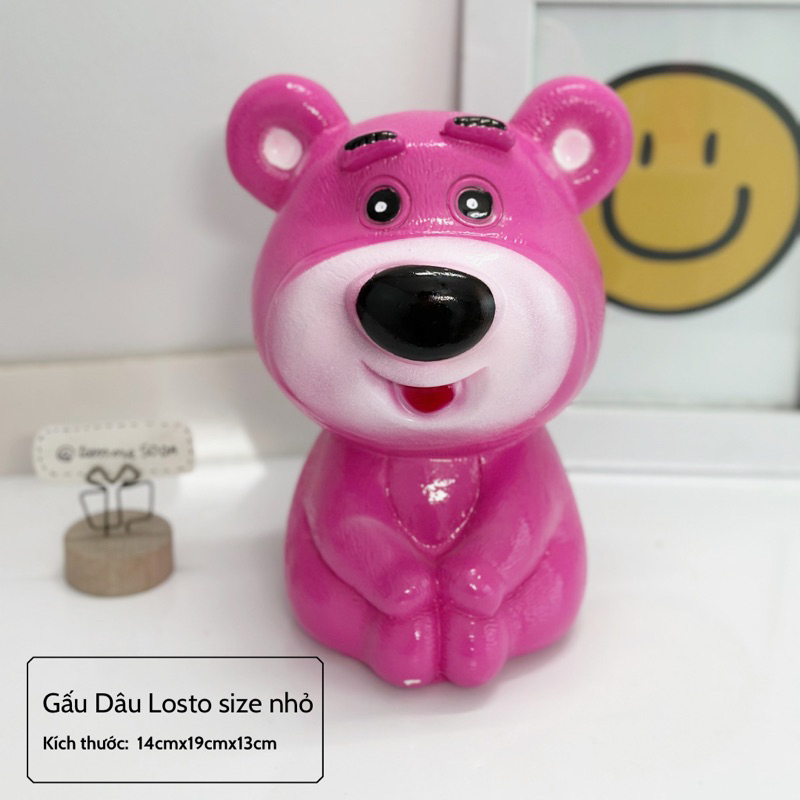 Ống tiết kiệm Gấu Dâu Losto hot hit 2023 quà tặng, decor trang trí TIEMMESODA