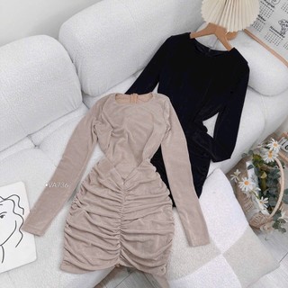Va736 váy body thun nhũ td nhún thân