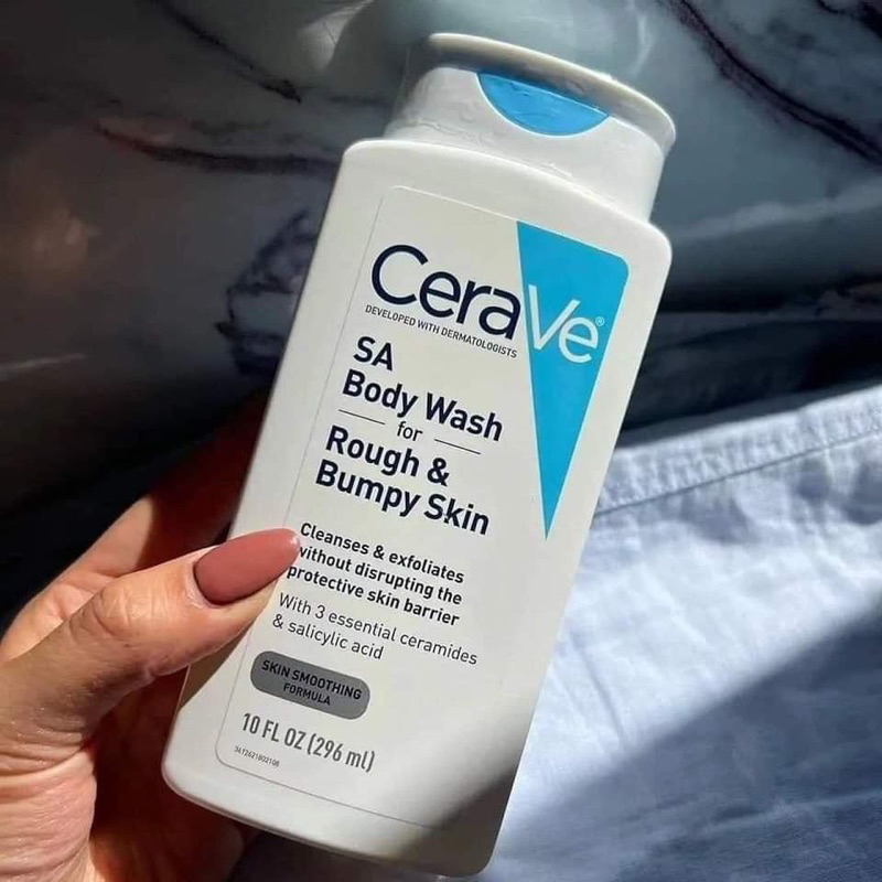 Hàng chuẩn Mỹ - Sữa tắm cho da sần và da mụn Cerave SA Body Wash 296ml