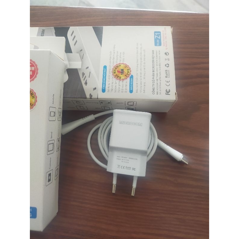 Bộ sạc nhanh 18w Type_C MICROCOM