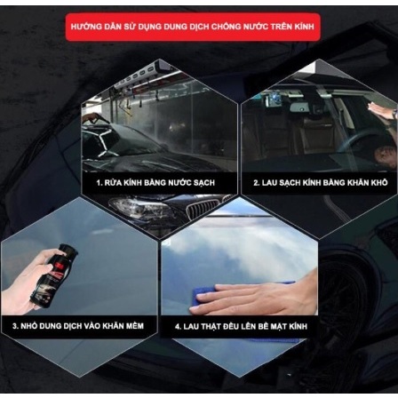 Dung dịch chống bám nước, nước mưa trên kính ô tô, gương hậu chính hãng 3M 08889LT  200ml