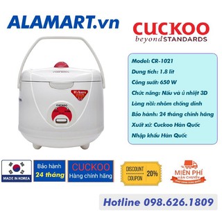 Nồi cơm điện Cuckoo CR-1021 1.8L nấu 1 kg gạo ( MADE IN KOREA)