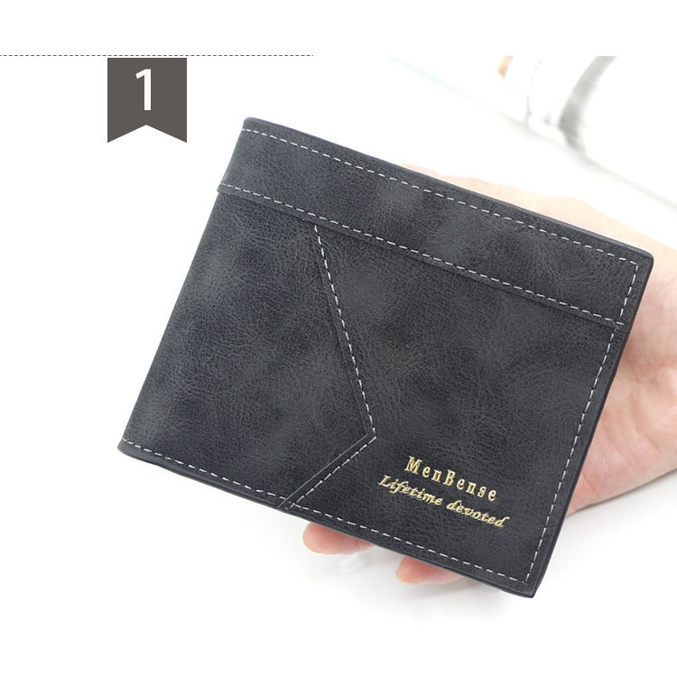 Ví da nam gấp đôi da mềm nhiều ngăn mẫu mới nhiều ngăn