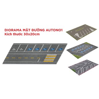 Diorama mặt đường - parking kích thước 20x30 cm cho ô tô tỉ lệ 1:64 Autono1 DR011
