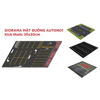 Diorama mặt đường - parking kích thước 30x30cm cho ô tô tỉ lệ 1:64 Autono1 DR012
