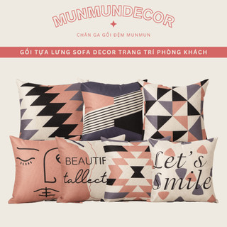 Gối vuông decor, gối tựa lưng sofa trang trí nhà cửa quán cafe văn phòng kích thước 45x45cm