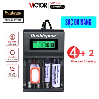 Bộ sạc pin aa aaa 9v đa năng doublepow dp-uk95 thông minh tự ngắt khi đầy màn hình lcd
