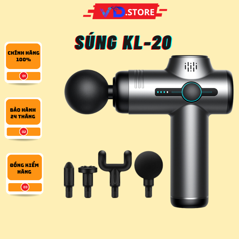 Máy massage cầm tay VD.STORE 6 chế độ giảm đau mỏi cơ bắp mát xa lưng vai cổ gáy mat xa toàn thân có đèn led