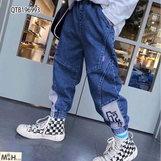 Quần jean, quần bò dài dáng jogger cho bé trai vải jean mềm đẹp cho bé trai