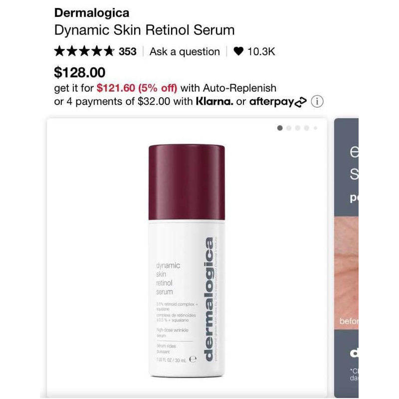 D€rmalogica Dynamic skin retinol serum chống lão hoá