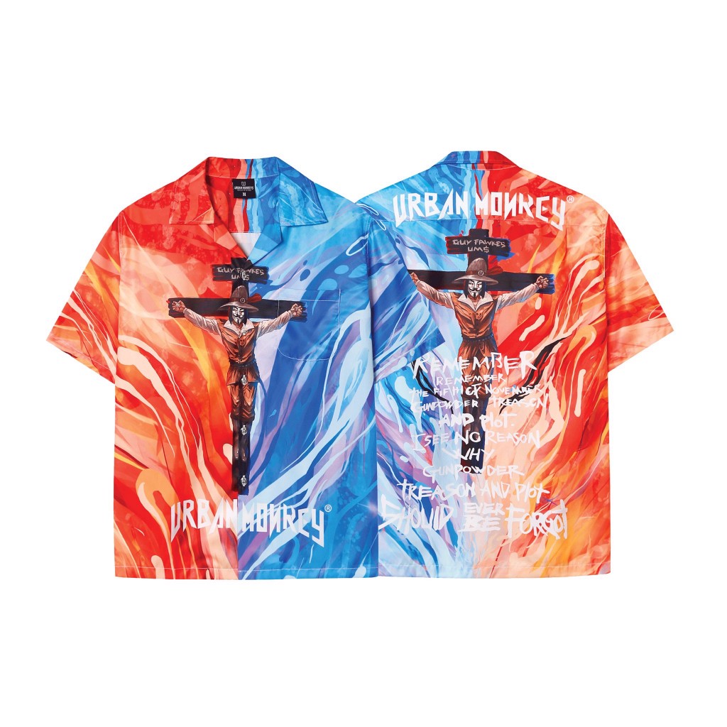 Combo Guy Fawkes Shirt + Not For General Kids Short, Chất Liệu Cotton Lạnh Hình In Chuyền Nhiệt