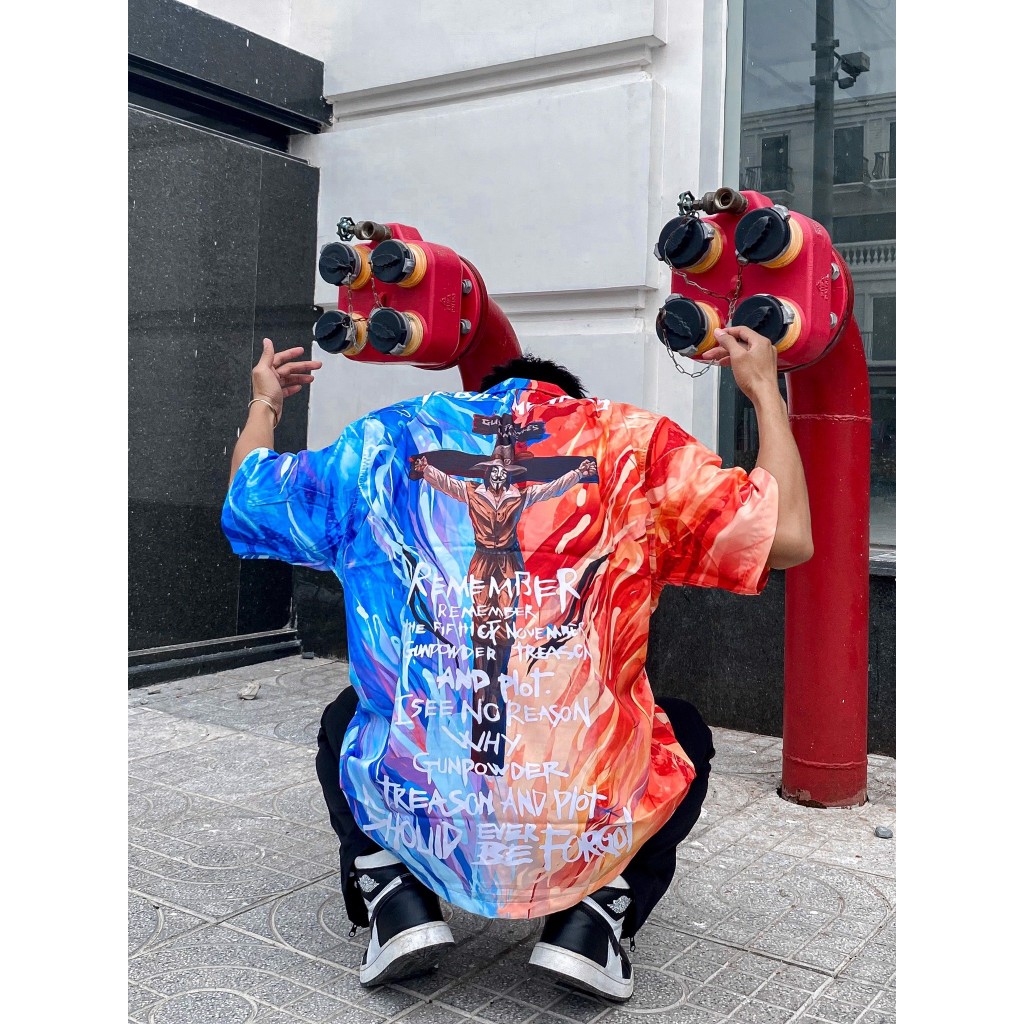 Combo Guy Fawkes Shirt + Not For General Kids Short, Chất Liệu Cotton Lạnh Hình In Chuyền Nhiệt