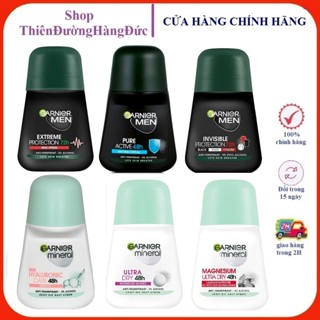 Lăn Khử Mùi dành cho nam Nữ Garnier Mineral Không Cồn Ngăn Mồ Hôi Hiệu Quả