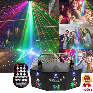 Đèn laser sân khấu 9 mắt cao cấp nháy theo nhạc, hiệu ứng sống động cho phòng karaoke, vũ trường, bar club party...