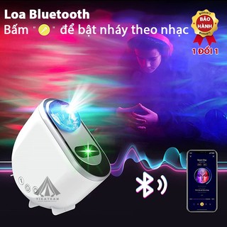 Đèn thiên hà V8 Pro loa bluetooth nháy theo nhạc, hiệu ứng sóng trôi, laser 3D và âm thanh ban đêm, nước chảy sống động