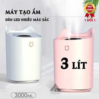 Máy tạo ẩm phòng K7 dung tích lớn 3 LÍT, máy phun sương cấp ẩm, tích hợp  đèn led nhiều màu sắc, kiểu dáng sang trọng