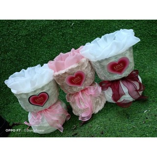 Cốt cắm hoa cute lông thỏ.