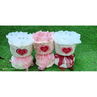 CỐT CẮM HOA CUTE lông thỏ.(20b sáp)