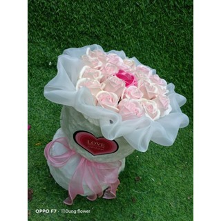 CỐT CẮM HOA CUTE lông thỏ.(20b sáp)