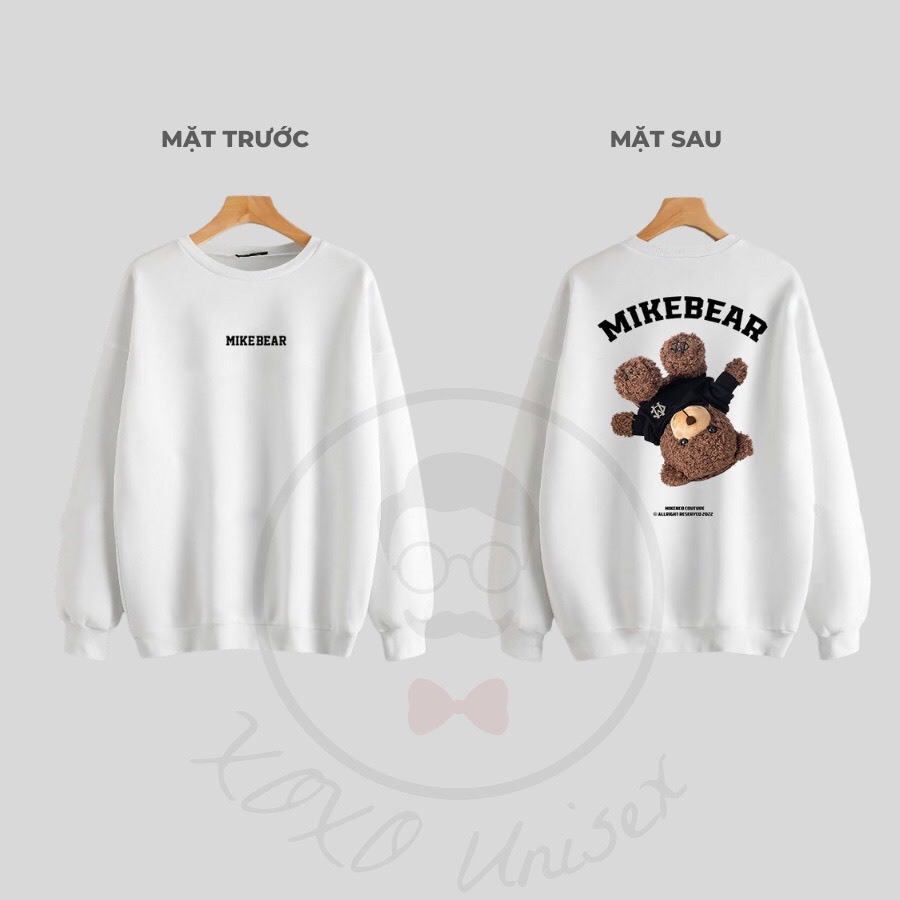 Áo sweater nam nữ nỉ bông Gấu Mi form rộng unisex, nỉ cổ tròn ulzzang phong cách Hàn Quốc mặc nhóm, đôi, cặp