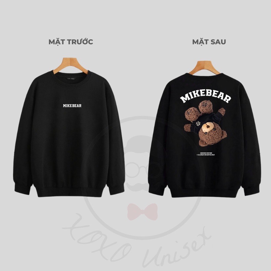 Áo sweater nam nữ nỉ bông Gấu Mi form rộng unisex, nỉ cổ tròn ulzzang phong cách Hàn Quốc mặc nhóm, đôi, cặp