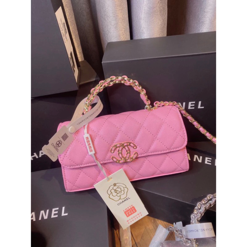 Túi Xách Nữ Size 19cm khóa Nam Châm Hoạ Tiết Hàng Cao cấp Full box Nguyên siêu